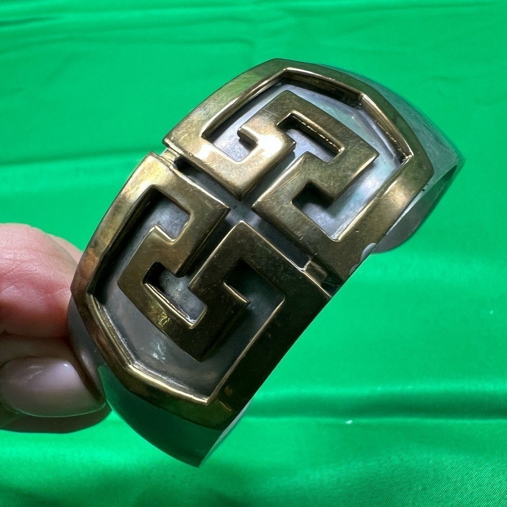 Pewter cuff bracelet by Reed & Barton